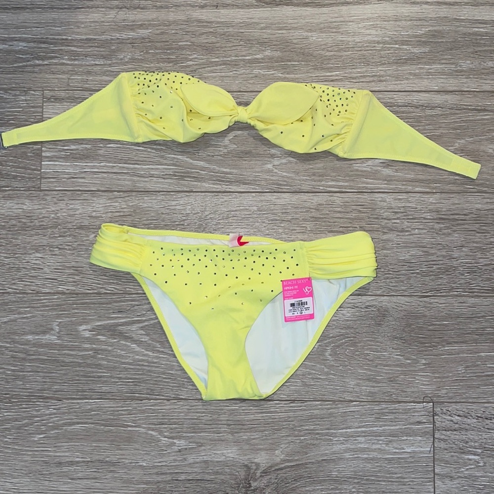 SPARKLY NEON YELLOW VICTORIA’S SECRET BIKINI SET
